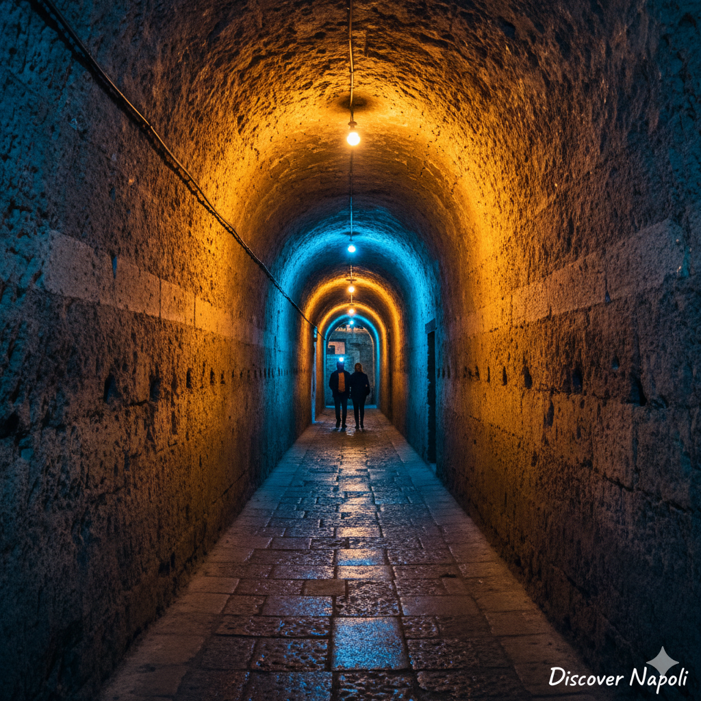 Ancient underground tunnels and caverns beneath the city of Napoli.